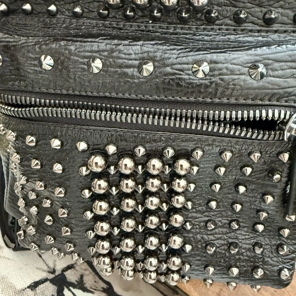 MCM Stark Pearl Stud Leather Backpack